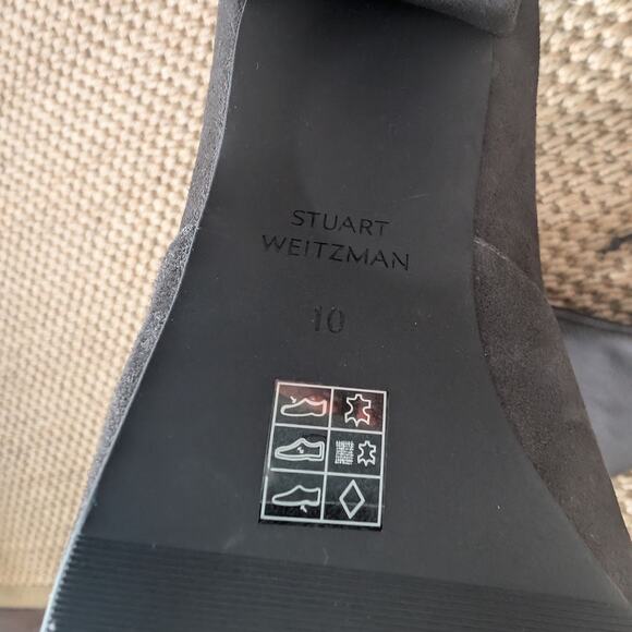 STUART WEITZMAN Genna 60 Over-The-Knee City Boots, Slate, Suede, 40.5/10, NWOB - Picture 7 of 8